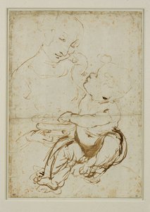 La Virgen con el Niño, conocida como la Virgen de los Frutos ... de Leonardo da Vinci