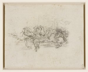 Leonardo da Vinci - RCIN 912339, Una cabalgata c.1503-4 de Leonardo da Vinci