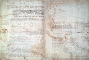 Leonardo da Vinci, páginas del Cod. Hammer de Leonardo da Vinci