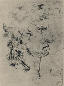 Perfil de un Hombre a la Derecha, c. 1480-1945 de Leonardo da Vinci