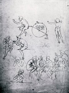 Estudios para La adoración de los magos y La última cena, siglo XV 1930 de Leonardo da Vinci