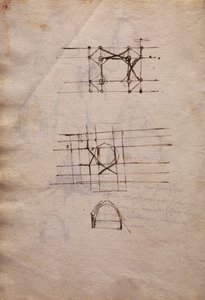 Estudios para la linterna de la catedral, del Codex Trivulzianus de Leonardo da Vinci