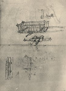 Estudios de un carro, etc., c1480 1945 de Leonardo da Vinci