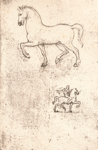 Estudio para el Monumento Sforza, c1482-c1499, 1883 de Leonardo da Vinci