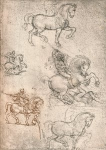 Estudio para el Monumento Sforza de Leonardo da Vinci