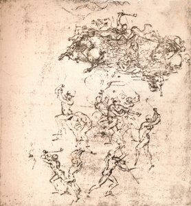 Estudio para el cartón de la Batalla de Anghiari de Leonardo da Vinci