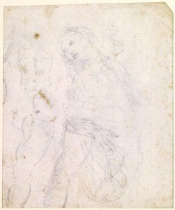 Estudio de una Madonna [verso] de Leonardo da Vinci