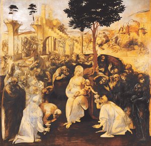 La Adoración de los Magos (después de la restauración), 1481-1482
