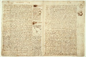 El Códice Hammer, páginas 124-127, 1508-12 de Leonardo da Vinci