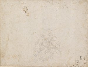 La Virgen y el Niño Adorados, 1472-1519 de Leonardo da Vinci