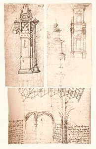 Tres dibujos arquitectónicos, c1472-c1519 1883