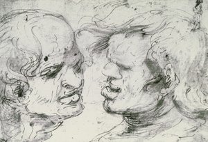 Dos cabezas de Leonardo da Vinci