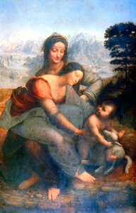 Virgen y Niño con Santa Ana, 1502-1516 de Leonardo da Vinci