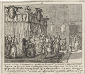 La Muerte de Pedro el Grande el 8 de febrero de 1725