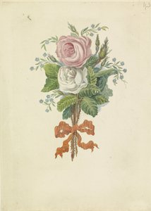 Rosas con siluetas de la familia real, 1816 de Leonardus Schweickhardt