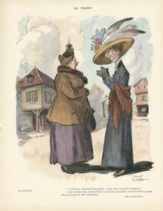Ilustración de Leonce Burret (1865-1915) en Le Smile, núm. 19, 05/08/13 - Moda, Sombrero de Leonce Burret