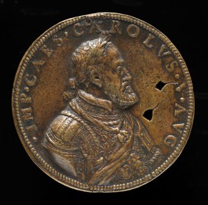 Carlos V, 1500-1558, Rey de España 1516-1556, Emperador del Sacro Imperio Romano 1519 [anverso], 1547 o después de Leone Leoni