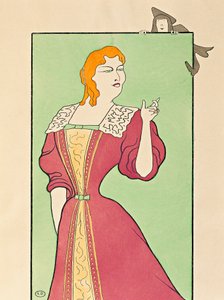 Actriz Marie-Louise Marsy (1866-1942) en el papel de Elmira en Tartufo de Leonetto Cappiello