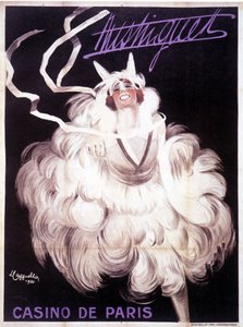 Afiche representando a Mistinguett en el Casino de París