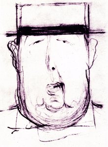 Caricatura del escritor irlandés Oscar Wilde (1854-1900) por Leonetto Cappiello (1875-1942) 1899 de Leonetto Cappiello