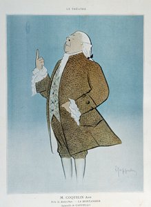 El comediante Constant Poppy Groin en el papel de Saint Phar en La Montansier de Rejane en 1904 de Leonetto Cappiello
