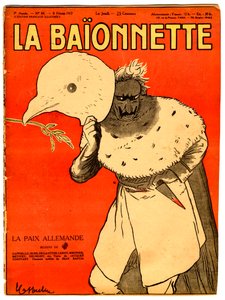 Portada de La Baionnette, Satírico en Colores de Leonetto Cappiello