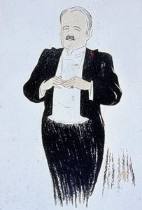 Marcel Prevost (1862-1941) novelista francés, dibujo de Cappiello 1905 de Leonetto Cappiello