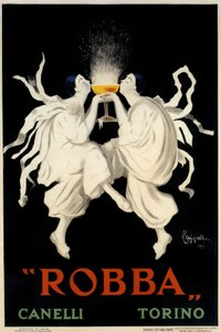 Póster publicitario de Spumante Robba Canelli, Turín, Italia, 1921