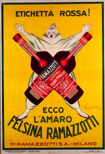 Cartel para la bebida Amaro Felsina Ramazzotti de Leonetto Cappiello