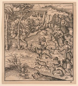 Caza de ciervos, de "Der Weisskunig" de Leonhard Beck