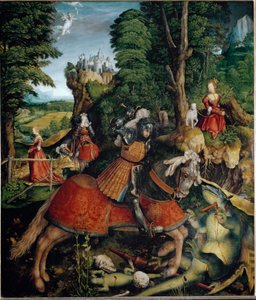 San Jorge matando al Dragón de Leonhard Beck