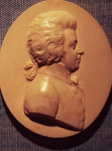 Medallón retrato de Wolfgang Amadeus Mozart de Leonhard Posch