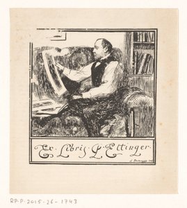 Ex libris de Pawel Ettinger de Leonid Osipovisch Pasternak