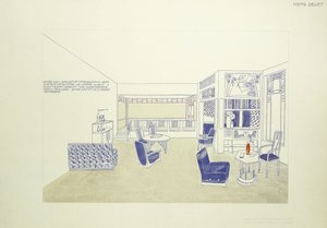 Diseño para una habitación, c.1901 de Leopold (after) Bauer