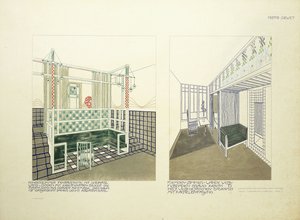Habitación infantil y habitación de invitados, c.1901 de Leopold (after) Bauer