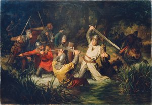 Rodolfo de Habsburgo en peligro mortal, 1872 de Leopold Edler von Löffler Radymno