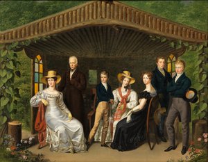 Alemán: La familia imperial alrededor del duque de Reichstadt en una casa de verano