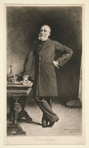 Retrato de Pierre Puvis de Chavannes de Leopold Flameng