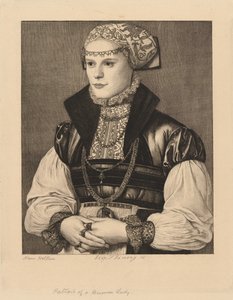 Retrato de una dama alemana de Leopold Flameng