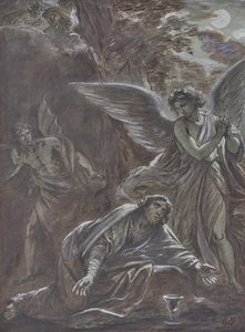 Cristo en el Monte de los Olivos de Leopold Kupelwieser
