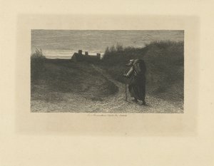 Caminante en un paisaje de dunas de Leopold Lowenstam