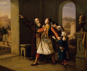Un guerrero griego se despide de Leopold Löffler Edler von Radymno
