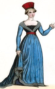 Marie de Fayel esposa de Renaud-de-Nanteuil y madre de Marguerite-de-Nanteuil, bajo el reinado de CharlesVII de Leopold Massard