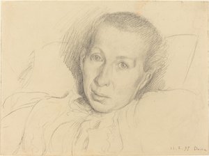 La hermana del artista, Marie von Kalckreuth de Leopold von Kalckreuth