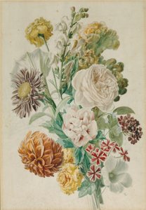 Ramo con rosa y dalia de Leopold von Stoll