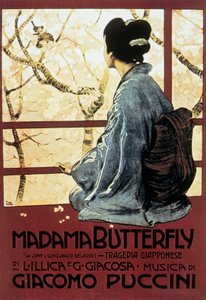 Portada de Leopoldo Metlicovitz de la partitura de la ópera Madame Butterfly de Giacomo Puccini
