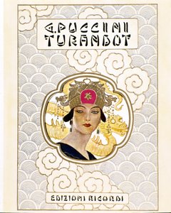 Portada de la partitura de la ópera Turandot c. 1926 (grabado)