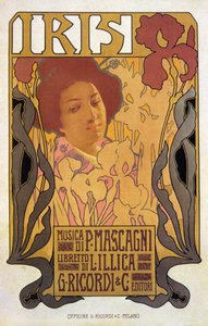 Iris, póster para la ópera de Pietro Mascagni