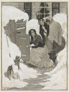 Boceto para la ilustración de un libro (acuarela) de Leroy William Jacobs