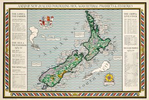Un mapa de Nueva Zelanda